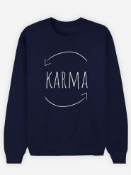 WOOOP Bluza "Karma" w kolorze granatowym rozmiar: L. Niebieskie bluzy bez kaptura damskie Wooop, l. Za 100.99 zł.