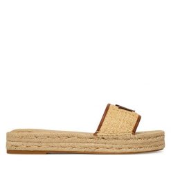 Espadryle LAUREN RALPH LAUREN. Brązowe espadryle damskie Lauren Ralph Lauren, bez wzorów, bez obcasa. Za 639.99 zł.