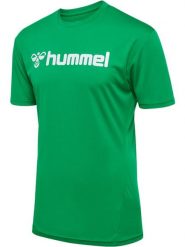 Koszulka Hummel Logo. Czerwone bluzki sportowe damskie HUMMEL, s, z dzianiny, bez kołnierzyka, bez ramiączek. Za 107.50 zł.