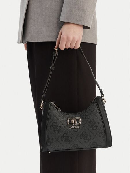 Guess Torebka Karnilla HWOS99 01180 Szary. Szare torebki klasyczne damskie Guess, z aplikacjami, ze skóry, bez dodatków. Za 589.99 zł.