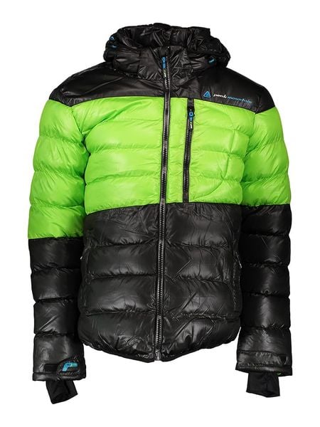 Peak Mountain Kurtka zimowa w kolorze zielono-czarnym rozmiar: M. Czarne kurtki męskie Peak Mountain, na zimę, m, bez wzorów, bez kaptura. Za 209.82 zł.