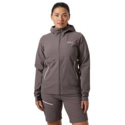 Kurtka softshell damska Helly Hansen Blaze Softshell. Szare kurtki damskie Helly Hansen, bez wzorów, z softshellu, bez kaptura. Za 519.99 zł.