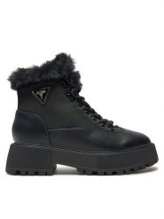Guess Trapery Rezim FLFREZ ELE10 Czarny. Czarne trapery damskie Guess, ze skóry, bez obcasa. Za 439.99 zł.