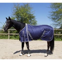 Bawełniana koszulka dla koni T de T. Niebieskie t-shirty damskie T DE T, bez wzorów, z bawełny, bez kołnierzyka. Za 282.00 zł.