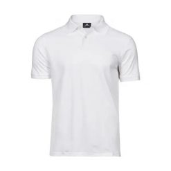 Bawełniana koszulka polo pique Tee Jays Heavy. Białe koszulki polo męskie SKATEPRO, m, bez wzorów, z bawełny, bez ramiączek. Za 128.99 zł.