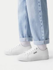 Guess Tenisówki CEO-26KC1002 Biały. Białe buty sportowe dziewczęce Guess, z aplikacjami, ze skóry, bez zapięcia. Za 169.99 zł.