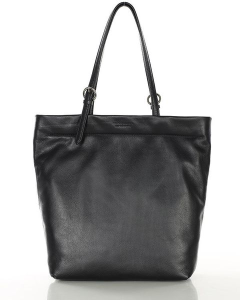 Torebka shopperka premium z miękkiej skóry cielęcej MARCO MAZZINI czarna. Czarne shopper bag damskie bez wzorów, ze skóry, bez dodatków. Za 664.00 zł.