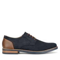 Półbuty Rieker. Czarne buty wizytowe męskie Rieker, bez zapięcia. Za 359.99 zł.