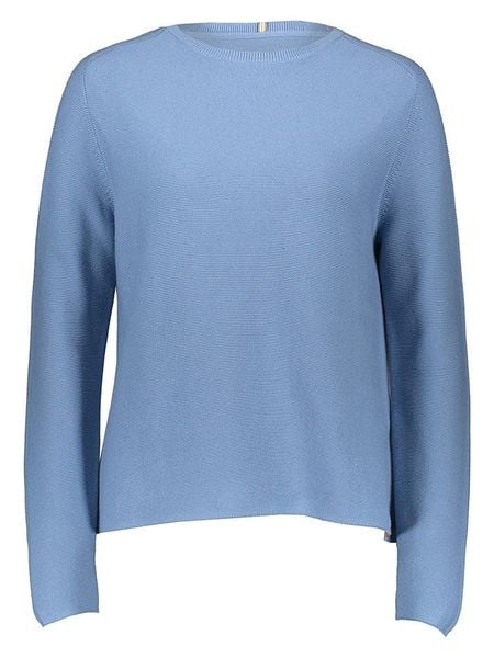 Camel Active Sweter w kolorze błękitnym rozmiar: XL. Niebieskie swetry klasyczne damskie Camel Active, xl, z bawełny, bez kołnierzyka. Za 130.81 zł.