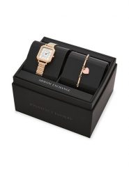 Armani Exchange Zegarek AX7164SET Różowy. Czerwone, analogowe zegarki damskie Armani Exchange. Za 639.99 zł.