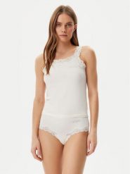 Guess Piżama O5RG04 KBBU1 Kremowy. Białe piżamy damskie Guess, xl, z aplikacjami, z bawełny, bez ramiączek. Za 149.99 zł.