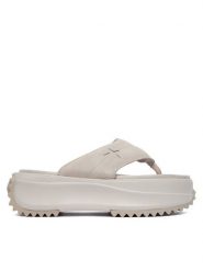 Converse Japonki A20651C Szary. Szare klapki damskie Converse, bez wzorów, z materiału, bez obcasa. Za 379.99 zł.