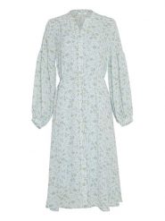 MOSS COPENHAGEN Sukienka "Jasia Rikkelie" w kolorze błękitno-zielonym rozmiar: S. Niebieskie sukienki damskie MOSS COPENHAGEN, s, bez wzorów, bez kołnierzyka, bez ramiączek, midi. Za 118.28 zł.