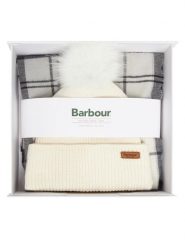 Barbour Zestaw Szalik i Czapka Dover LGS0054GY31 Écru. Czapki zimowe damskie Barbour, z materiału. Za 339.99 zł.