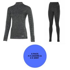 Zestaw Damskie spodnie/koszula termiczna Premium x 4. Czarne koszule damskie HEAT KEEPER, na zimę, s, bez wzorów, z bawełny, sportowe, bez kołnierzyka, bez ramiączek. Za 568.29 zł.