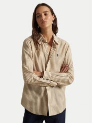 Polo Ralph Lauren Koszula 211971514501 Beżowy Classic Fit. Brązowe koszule damskie Polo Ralph Lauren, m, bez wzorów, z bawełny, bez kołnierzyka, bez ramiączek. Za 819.99 zł.