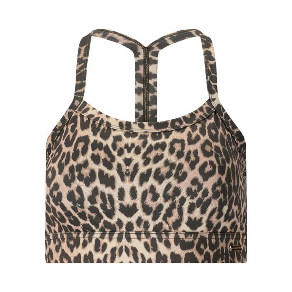 Sportowa biustonosz damski z nadrukiem Athlecia Bloom V2. Brązowe biustonosze sportowe damskie Athlecia, bez wzorów. Za 172.00 zł.