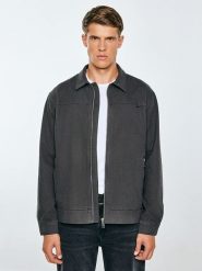 BIG STAR Kurtka przejściowa w kolorze antracytowym rozmiar: M. Czarne kurtki męskie Big Star, m, bez wzorów, retro, bez kaptura. Za 199.99 zł.