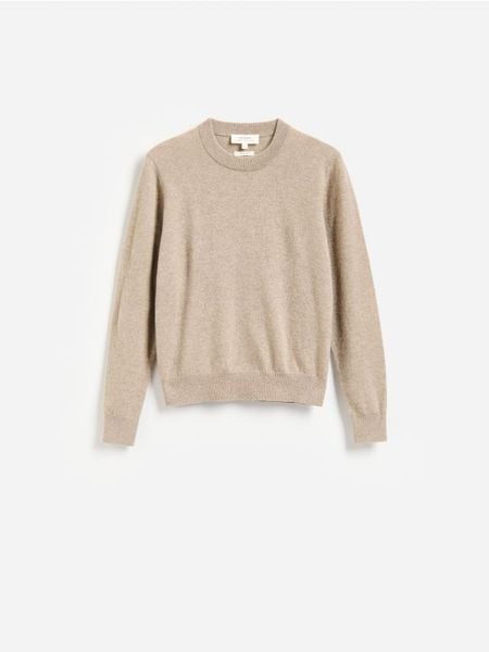 Kaszmirowy sweter - beżowy. Brązowe swetry klasyczne damskie Reserved, l, z kaszmiru, bez kołnierzyka. Za 499.99 zł.
