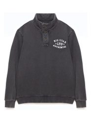 BIG STAR Bluza "Julian" w kolorze antracytowym rozmiar: L. Czarne bluzy bez kaptura męskie Big Star, l, z bawełny. Za 139.99 zł.