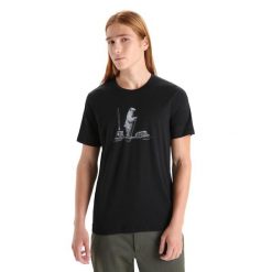 Koszulka Turystyczna Męska Icebreaker Tech Lite II SS Tee Polar Paddle T-Shirt. Zielone t-shirty męskie Icebreaker, m, bez wzorów, z polaru, bez kołnierzyka. Za 277.24 zł.