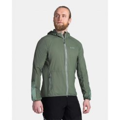 Męska kurtka outdoorowa lub do biegania Kilpi ROSA-M. Zielone kurtki outdoor męskie Kilpi, m, bez wzorów, z nylonu, bez kaptura. Za 277.46 zł.