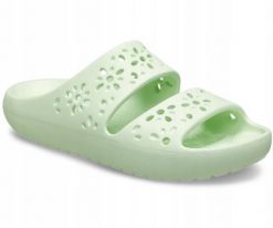 Klapki Dla Dorosłych Crocs Classic Floral Cut Out. Zielone klapki i japonki męskie Crocs, z materiału. Za 159.99 zł.