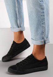 Czarne Trampki Theophelaia. Czarne trampki i tenisówki damskie Renee, z aplikacjami, z jeansu, przed kostkę. Za 44.99 zł.