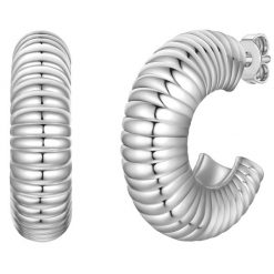 Yokoamii Kolczyki kola z metalowego stopu w srebrze 1 ct Damski. Szare kolczyki damskie Yokoamii, metalowe. Za 99.99 zł.