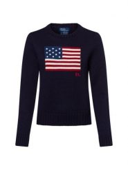 Polo Ralph Lauren Sweter z dzianiny Kobiety Bawełna niebieski, XS. Niebieskie swetry klasyczne damskie Polo Ralph Lauren, xs, z bawełny, bez kołnierzyka. Za 1,799.95 zł.