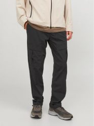 Jack & Jones Spodnie materiałowe Velo 12248997 Czarny Relaxed Fit. Czarne spodnie materiałowe męskie Jack & Jones, bez wzorów, z materiału. Za 139.99 zł.