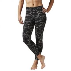 Spodnie treningowe damskie Reebok BK3889. Czarne spodnie sportowe damskie Reebok, s, z materiału, do biegania. Za 175.00 zł.
