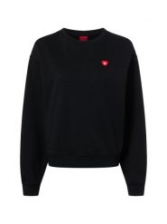 HUGO Bluza damska - Deroxina Kobiety Bawełna czarny jednolity, M. Czarne bluzy bez kaptura damskie Hugo, m, z bawełny. Za 549.95 zł.