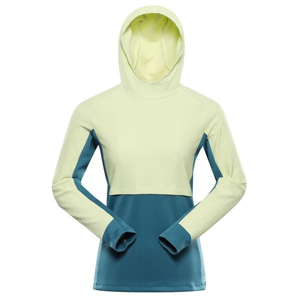 Bluza damska sportowa szybkoschnąca z kapturem Alpine Pro Feza. Żółte bluzy sportowe damskie Alpine Pro, m, z elastanu. Za 359.00 zł.