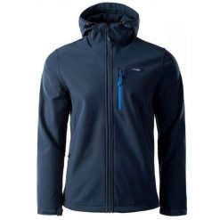 Kurtka męska Softshell Elbrus Iver - granatowa, Rozmiar L. Kurtki męskie ELBRUS, l, bez wzorów, z dzianiny, bez kaptura. Za 194.99 zł.