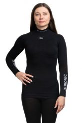 Koszulka termoaktywna damska Enegry Accumulator 4.0 Turtle Neck Lg Sl Women. Czarne bielizna termoaktywna damska X BIONIC, bez wzorów, z dzianiny. Za 739.99 zł.