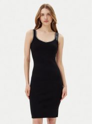 KARL LAGERFELD Sukienka codzienna A2W13018 Czarny Slim Fit. Czarne sukienki damskie Karl Lagerfeld, na co dzień, s, bez wzorów, z wiskozy, bez kołnierzyka, bez ramiączek, proste. Za 589.99 zł.