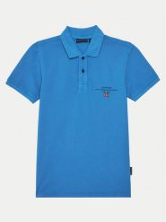 Napapijri Polo Elbas 5 NP0A4G4NB2W1 D Niebieski Regular Fit. Niebieskie t-shirty chłopięce Napapijri, bez wzorów, z bawełny, bez ramiączek. Za 109.99 zł.