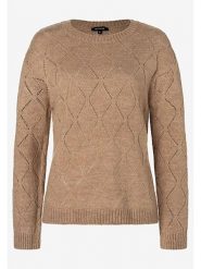More & More Sweter w kolorze jasnobrązowym rozmiar: 42. Brązowe swetry klasyczne damskie MORE & MORE, bez kołnierzyka. Za 179.22 zł.