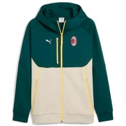 Bluza Puma Acm Pumatech Fz Hoodie Dorośli. Fioletowe bluzy sportowe męskie Puma, bez wzorów, z bawełny, sportowe, bez kołnierzyka, bez ramiączek. Za 454.99 zł.