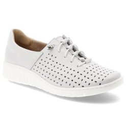 Półbuty damskie Wasak, ze skóry naturalnej licowej ażurowa cholewka sznurowanie lekka podeszwa casual, białe, 0810. Białe półbuty damskie Wasak, w ażurowe wzory, ze skóry, casualowe, bez obcasa. Za 339.00 zł.