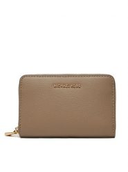 MICHAEL Michael Kors Portfel Jet Set Small Leather 32F4GJ6D0L Beżowy. Brązowe portfele damskie MICHAEL Michael Kors, bez wzorów, ze skóry. Za 369.99 zł.