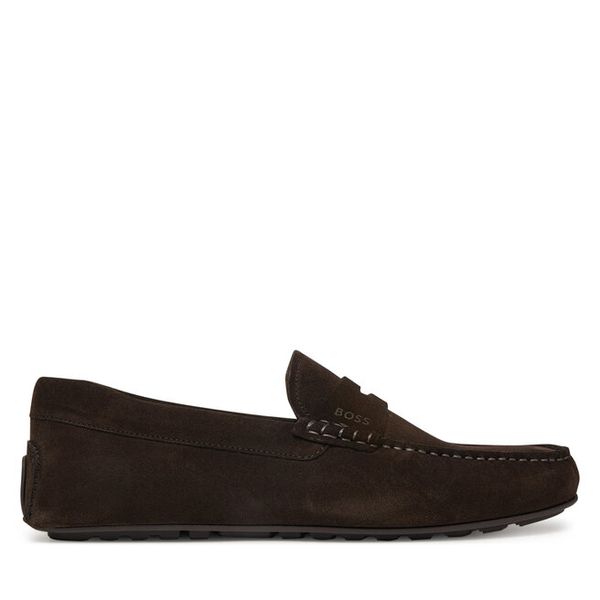 Mokasyny BOSS. Brązowe mokasyny męskie Boss. Za 889.99 zł.