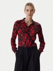 Guess Koszula W6RH73 WDW82 Czerwony Regular Fit. Czerwone koszule damskie Guess, l, z aplikacjami, z syntetyku, bez kołnierzyka, bez ramiączek. Za 349.99 zł.