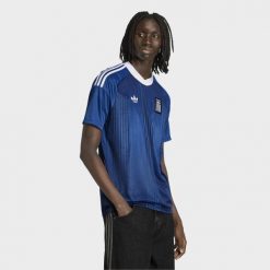 Koszulka wyjazdowa Grecja 26. Niebieskie t-shirty sportowe męskie Adidas, bez ramiączek, do piłki nożnej, climacool (adidas). Za 439.00 zł.
