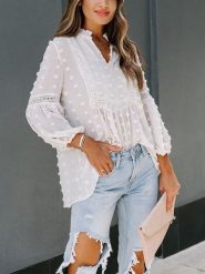 LA Angels Bluzka w kolorze białym rozmiar: XL. Białe bluzki damskie LA Angels, xl, z aplikacjami, bez kołnierzyka, bez ramiączek. Za 126.75 zł.