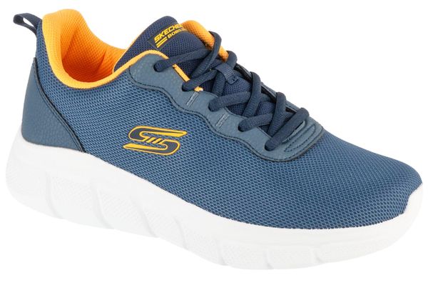 Buty sportowe Sneakersy męskie, Bobs B Flex - Icy Edge. Niebieskie buty sportowe na co dzień męskie Skechers, z materiału, bez zapięcia, trekkingowe. Za 269.99 zł.