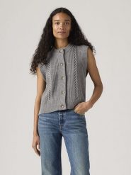 Levi's Kamizelka dzianinowa w kolorze szarym rozmiar: XS. Szare kamizelki damskie Levi's, s, z dzianiny. Za 91.77 zł.