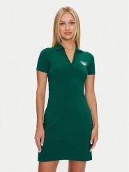 Reebok Sukienka codzienna Cl Ae V Polo Dress 100076246 Zielony Regular Fit. Zielone sukienki damskie Reebok, na co dzień, xs, bez wzorów, z bawełny, bez kołnierzyka, bez ramiączek, proste. Za 199.99 zł.