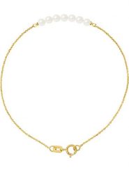 Pearline Złota bransoletka z perłami rozmiar: onesize. Białe bransoletki damskie Pearline, złote. Za 239.99 zł.